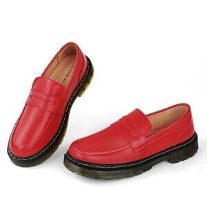 Women's Slip-On Penny Loafers / Red / 9.5 US / New